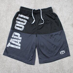 Tapout Shorts Mens Small Black/Gray Drawstring Workout Gym‎ Training Polyester